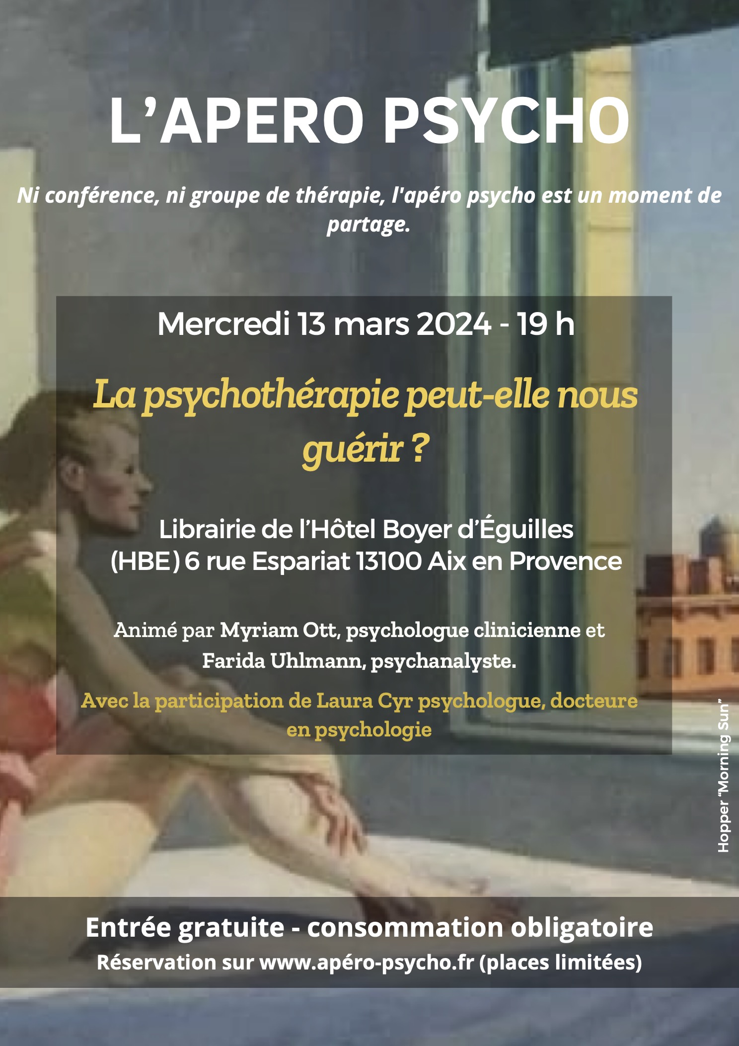 Apéro psycho le 13 Mars 2024 à Aix-en-Provence 